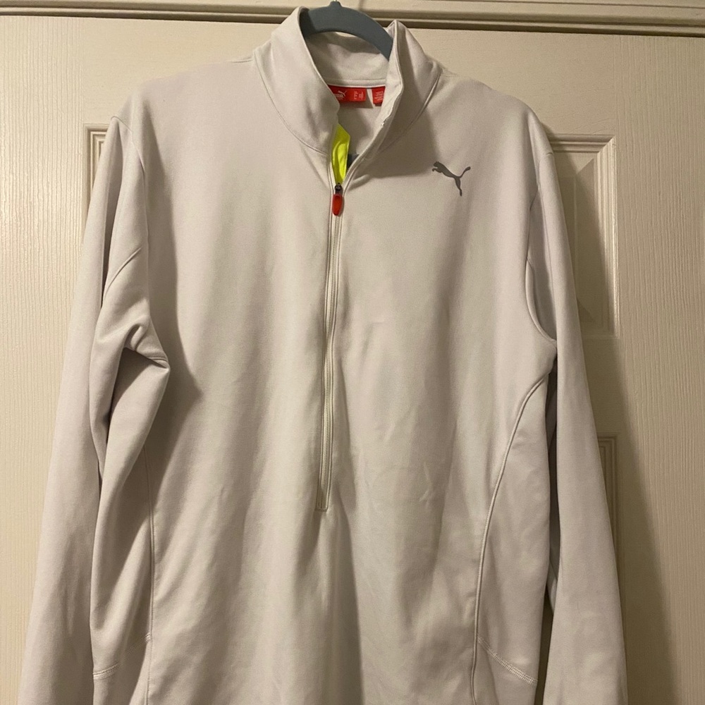 White Puma Athletic Half Zip